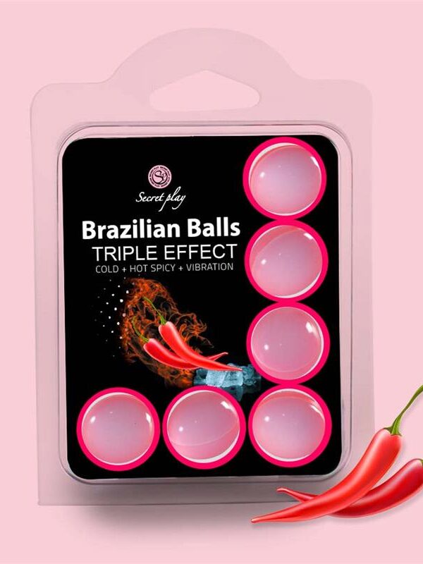 Set 6 Brazilian Balls Triple Efecto (Calor, Frio y Vibración)