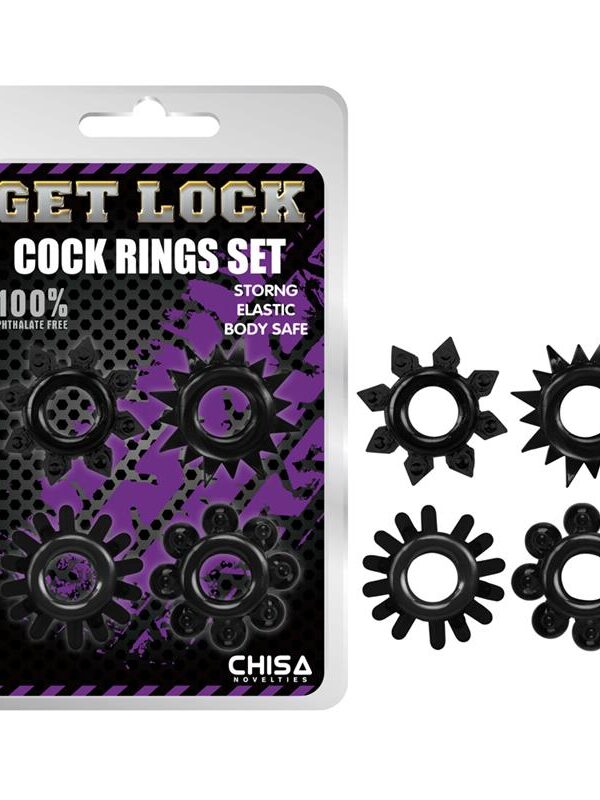 Set de Anillos para el Pene Negro