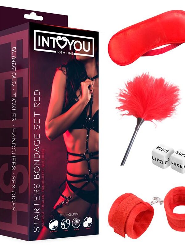 Set de Bondage para Principiantes Starters 4 Piezas Rojo