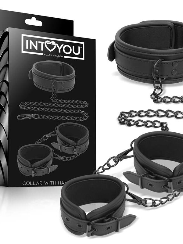 Set de Collar y Esposas para Muñecas Cuero Vegano