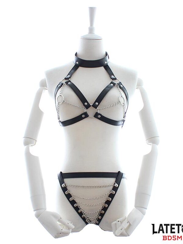 Set de Sujetador y Braguitas Bondage con Cadenas