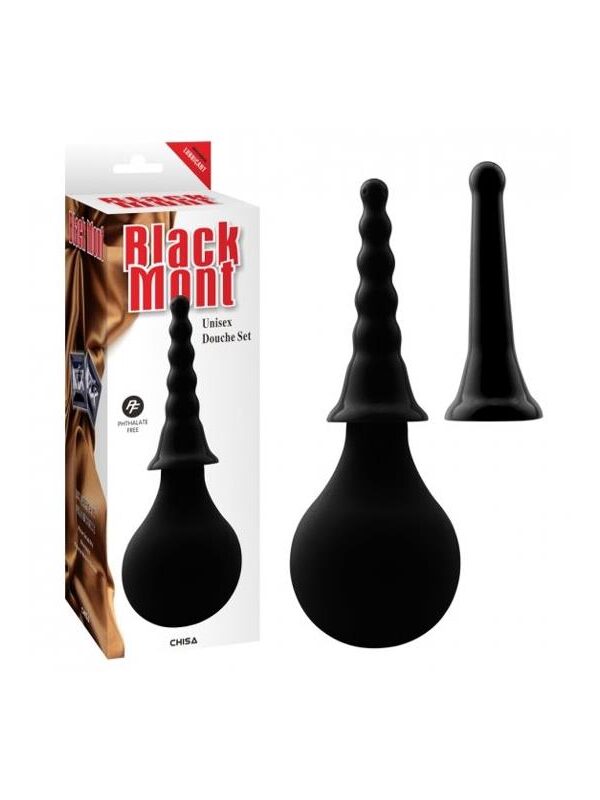 Set Ducha Anal y Funda 15 cm Negro
