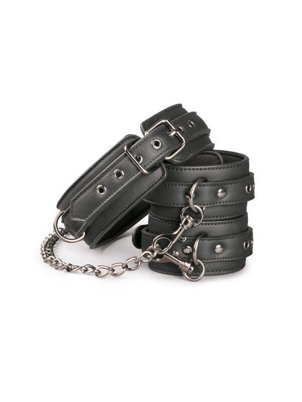 Set Ligaduras Collar y Esposas para Tobillos Negro