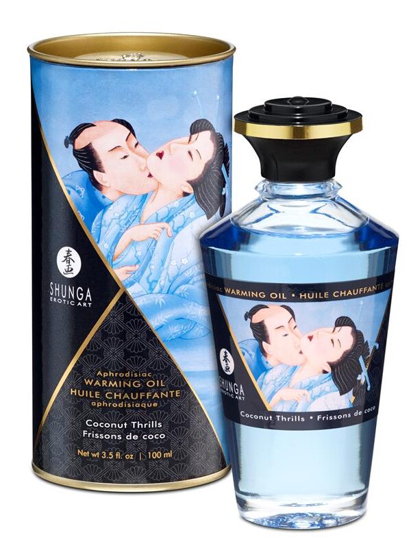 Shunga Aceite de Masaje Efecto Calor Aroma a Coco