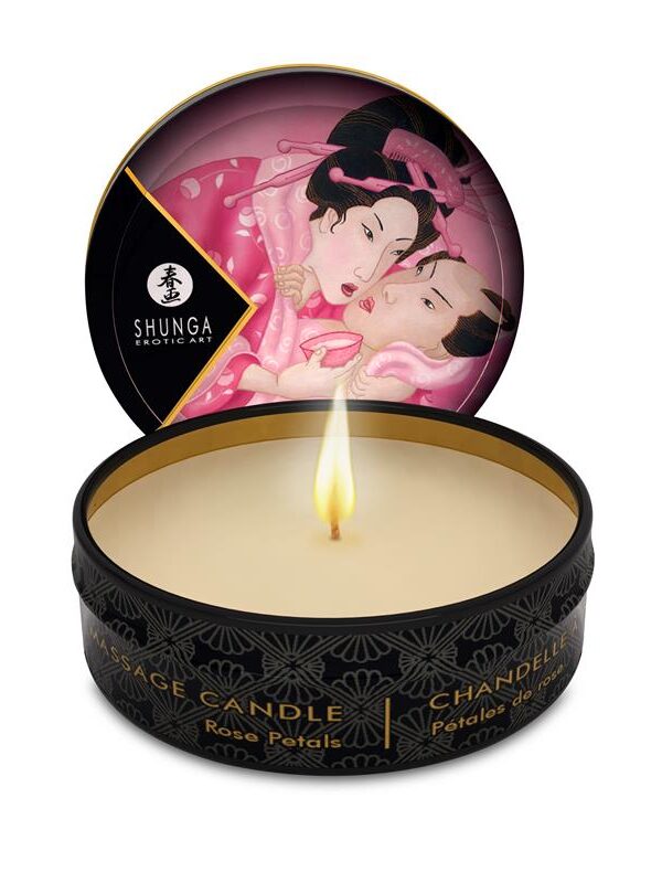 Shunga Mini Vela de Masaje Afrodisíaca Rosa
