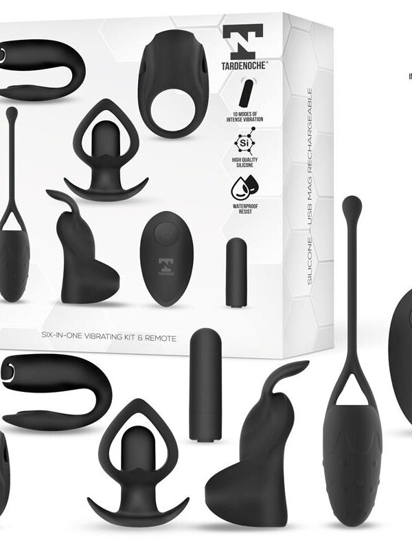 Six-In-One Kit de Bala Vibradora y 5 Accesorios de Silicona