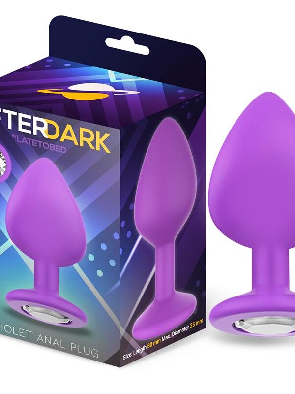 Sparkly Plug Anal Silicona Talla M Violet