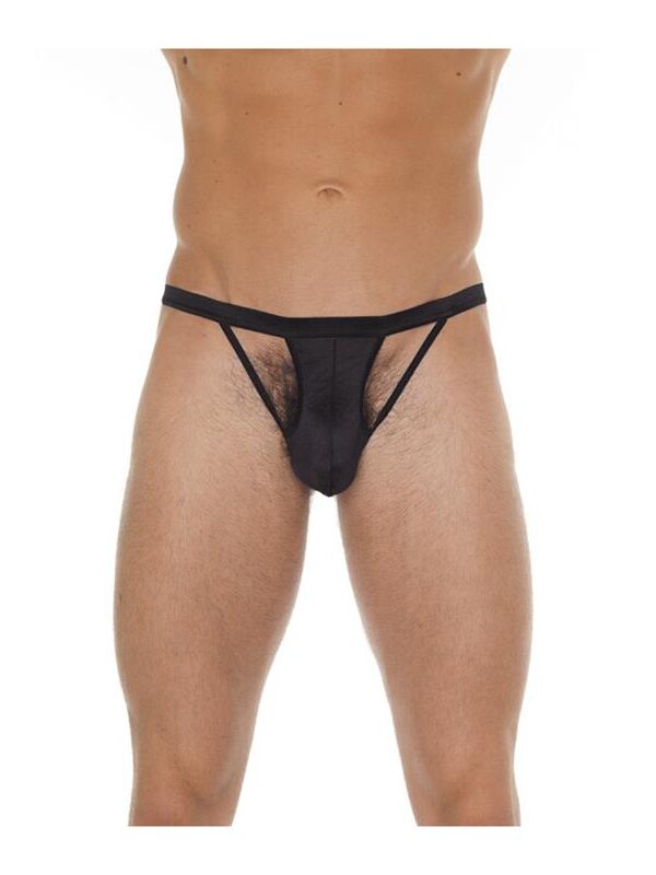 Tanga con Tiras Negro Talla Única