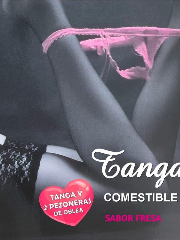 Tanga de Oblea y 2 Pezoneras Sabor Fresa