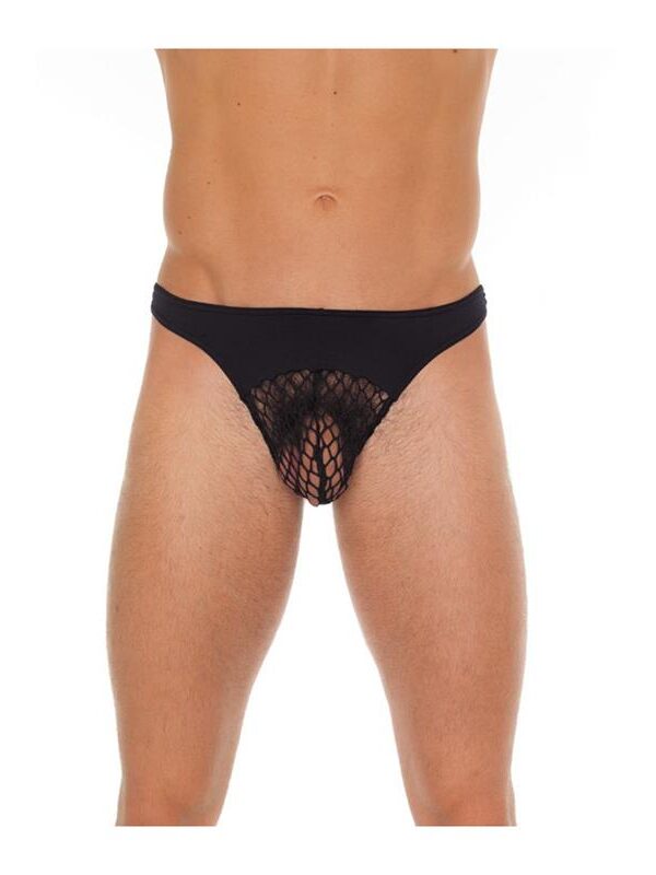 Tanga Rejilla Negro Talla Única