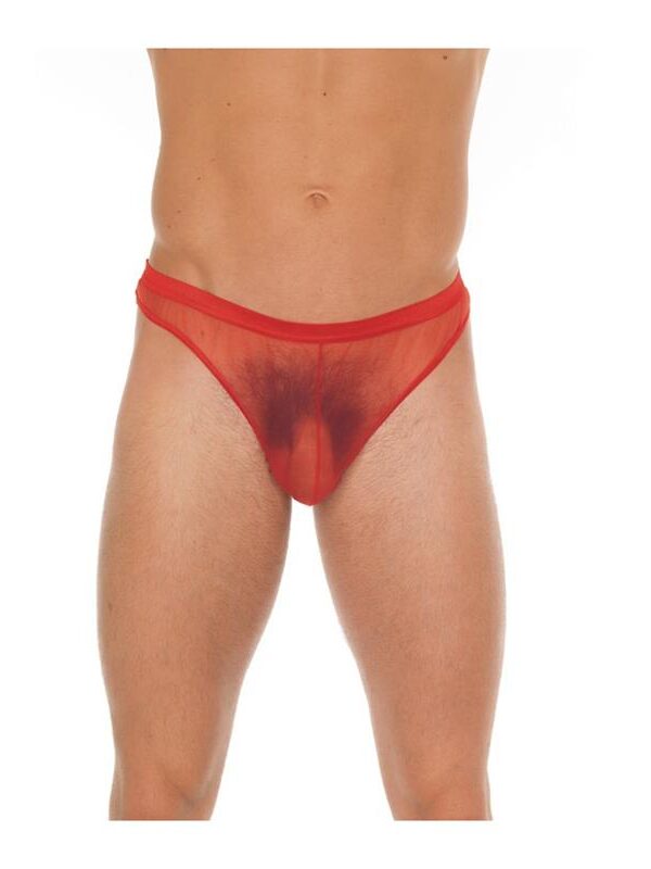 Tanga Rejilla Rojo Talla Única