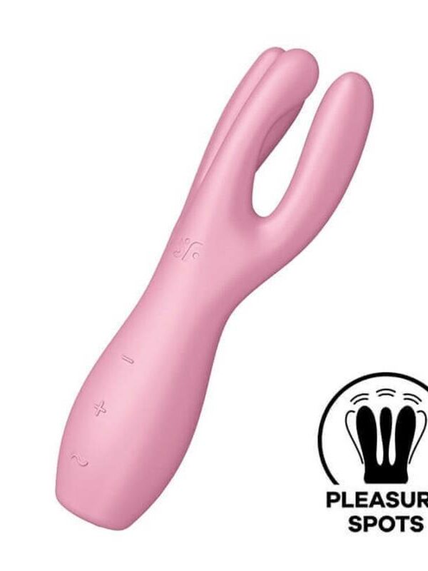Threesome 3 Lay-on Vibrador 3 Motores Rosa