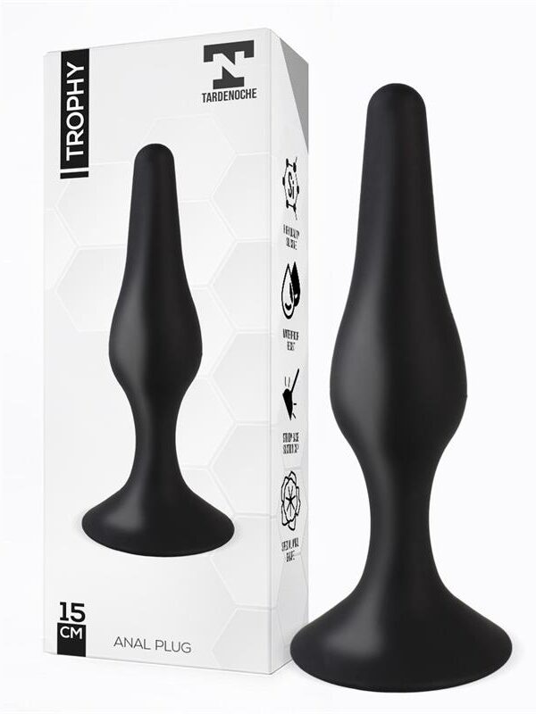 Trophy Plug Anal 15 cm Silicona Negro