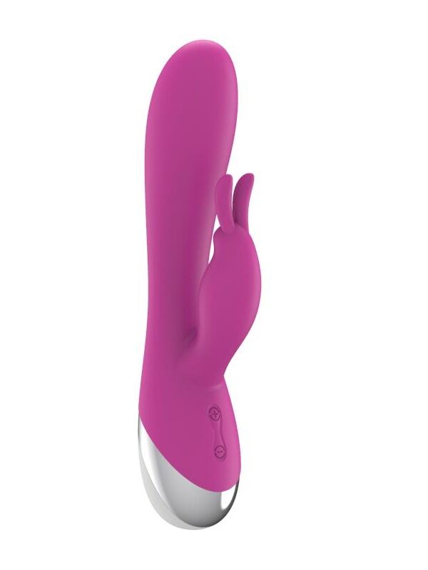 VIbrador Dual USB Silicona Rosa