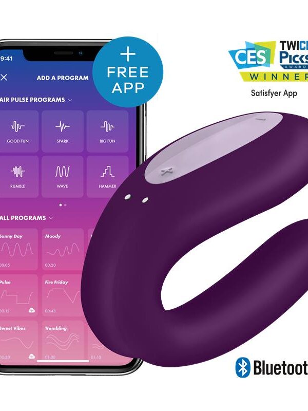 Vibrador para Parejas con APP Double Joy Violeta