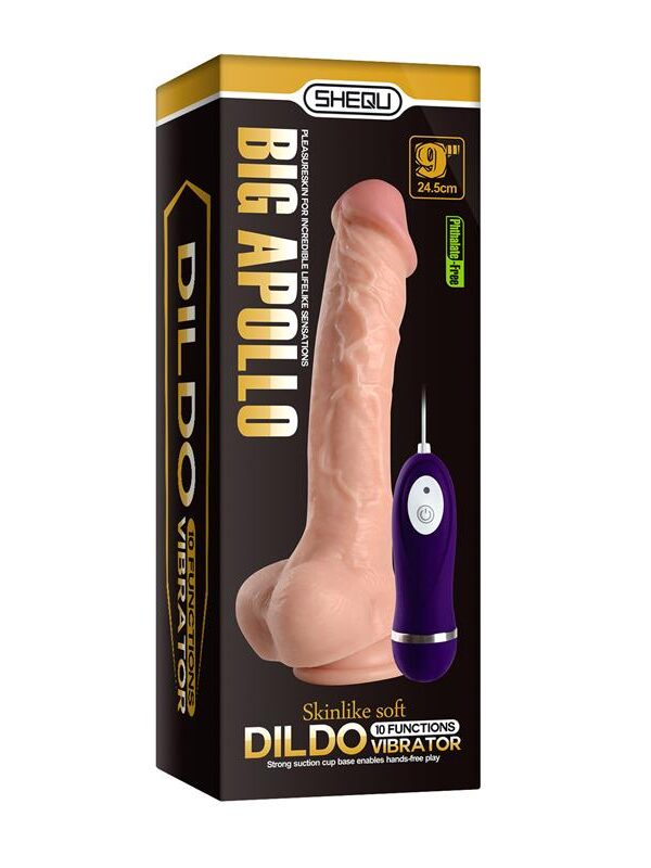 Vibrador Realista Control Remoto Apolo 24.5 cm