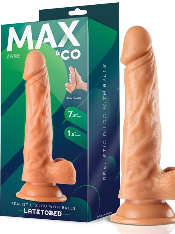 Zane Dildo Realista con Testículos Natural 7,6 - 19.5 cm