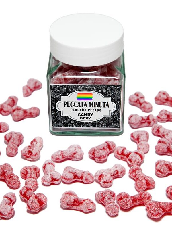 Bote 40 Caramelos Pene LGTB Fresa/Cereza