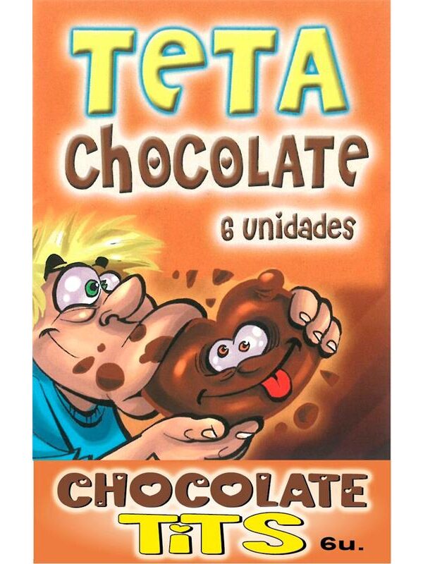 Caja Comic Forma Pecho Chocolate Negro 6 unidades