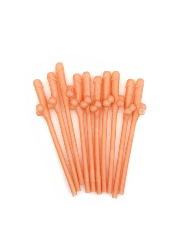 Pajitas forma de Pene 10 unidades