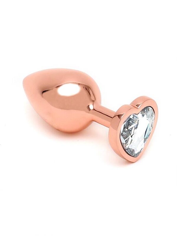 Plug Anal con Joya en Forma de Corazón Pisa Rose Gold