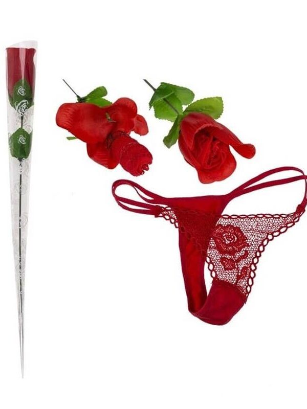 Rosa con Tanga Color Rojo