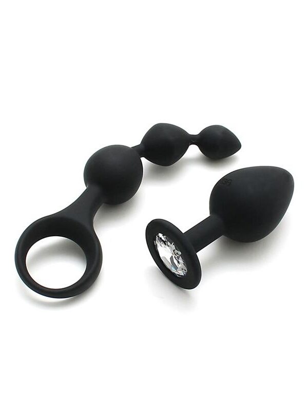Set de 2 Juguetes Anales Barcelona Negro