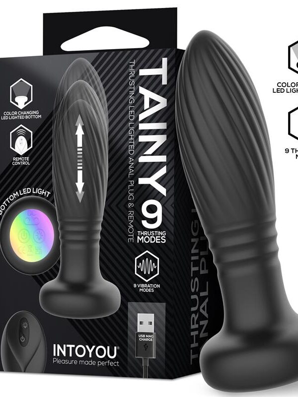 Tiany Plug Anal con Thrusting y Luces Led con Control Remoto