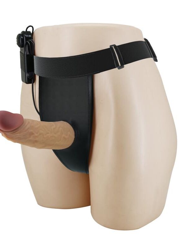 Draven Arnés Universal Ajustable con Dildo Hueco con Vibración