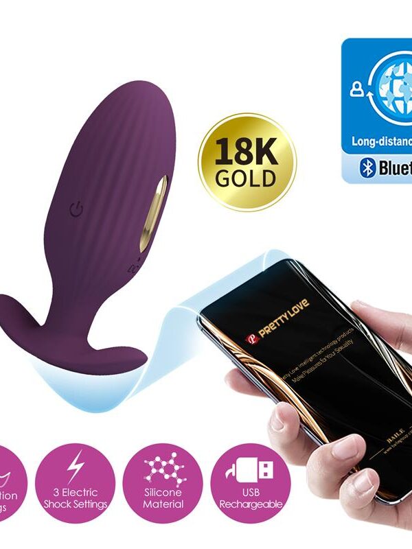 Jefferson Plug Anal con Vibración y Electroshock con APP