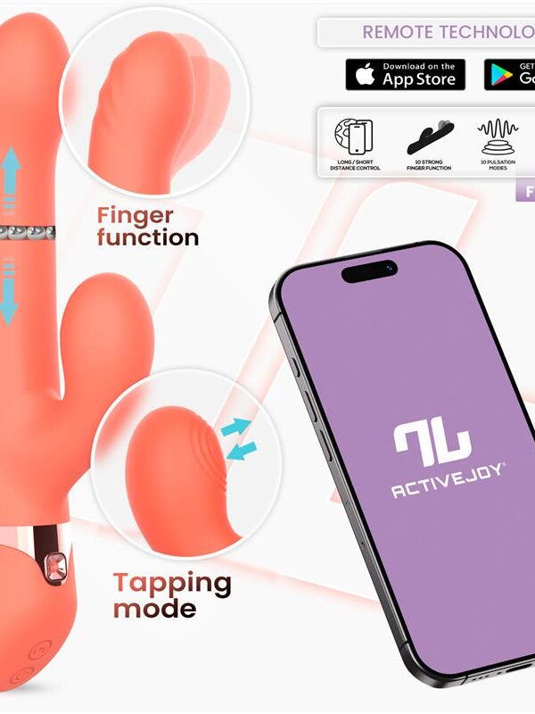 Mindy Vibrador con Anillo de Bolas Up and Down, Finger y Pulsación con APP