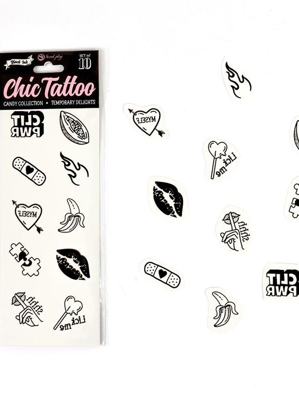 Set de 10 Tattoos Temporales Candy Collection