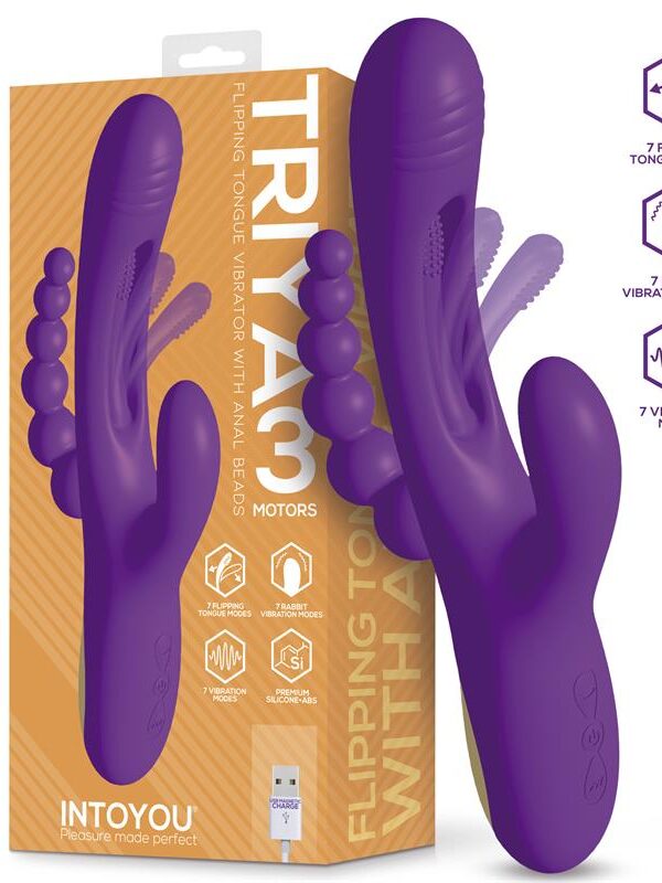 Triya Vibrador con Lengua Flipping y Cadena Anal