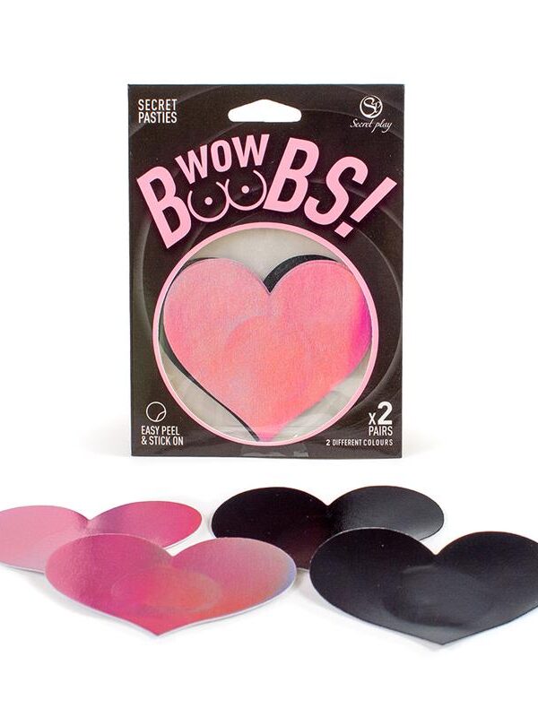 Wow Boobs! Cubre Pezones Corazón Holográficos