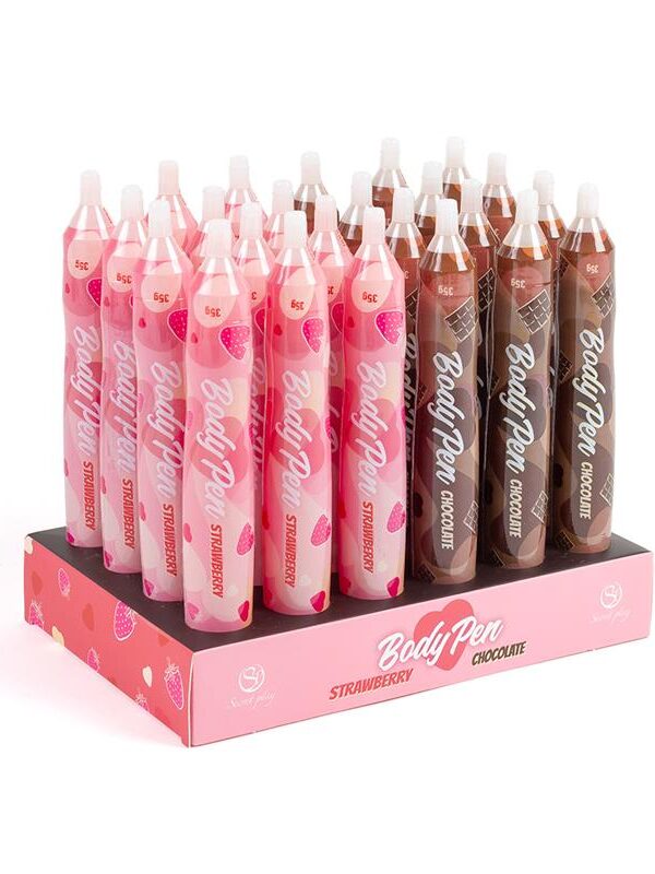 Body Pen Display con 24 units - 12 Fresa + 12 Chocolate