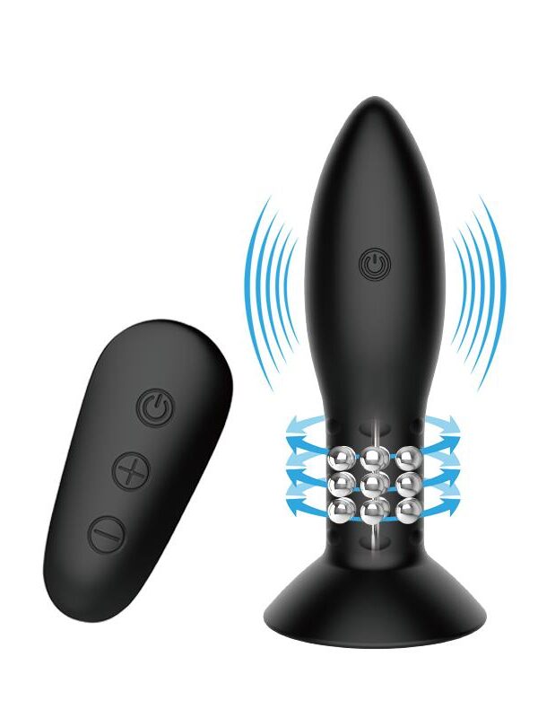 Plug Anal Inflable con Vibración y Rotación Control Remoto Mr. Play