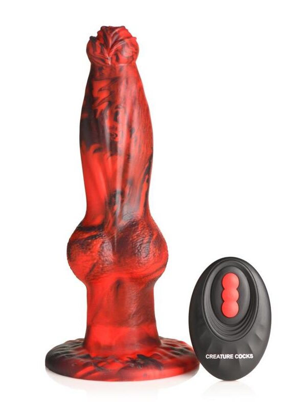 Dildo con Vibración y Thrusting Hel-Wolf
