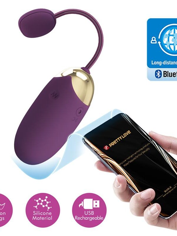 Abner Huevo Vibrador con App Lila