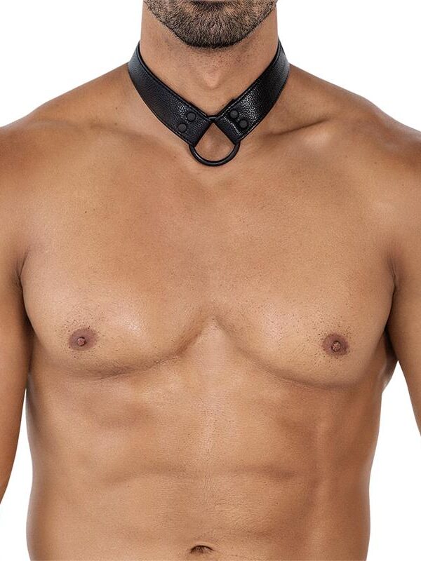 BL4CK08 C-Ring Body Collar Blackleatherlike Talla Única