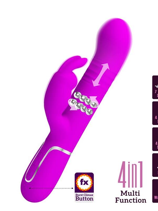 Coale Vibrador con Bolas Rotatorias y Up and Down USB