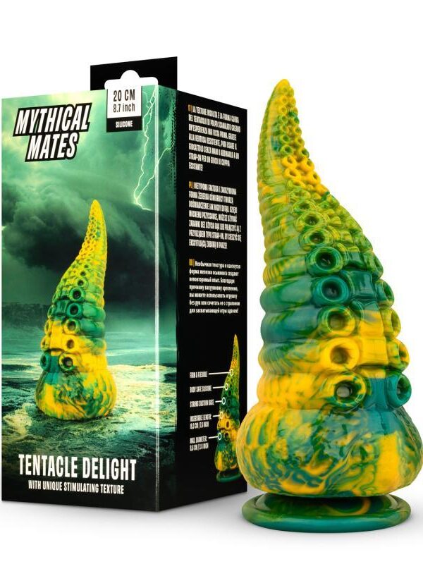 Dildo Tentacle Delight Green and Yellow