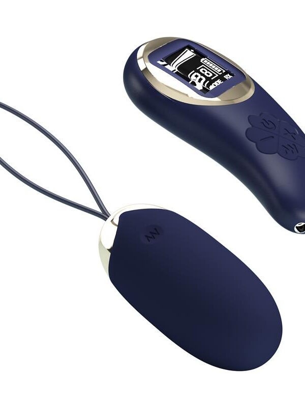 Mina Huevo Vibrador con Control Remoto Pantalla Digital Azul