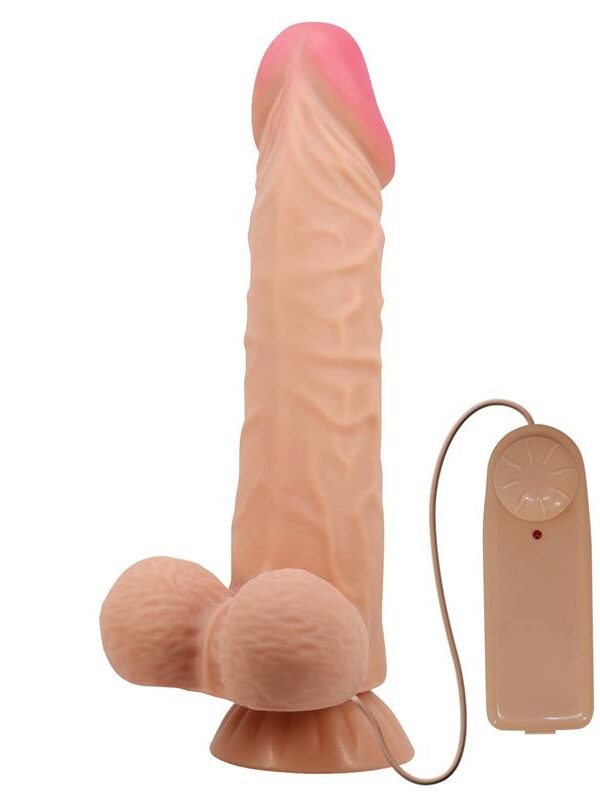 Vibrador Realista Control Remoto, Doble Densidad y Piel Deslizante 24 cm