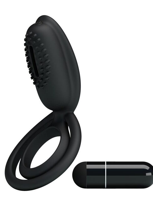 Pretty Love Anillo Vibrador Esther Color Negro