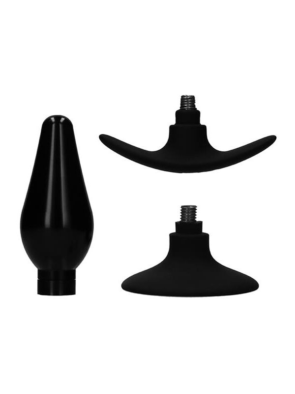 Set Plug Anal y Ventosa Putiaguda Grande Negro