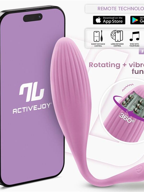 Huevo Vibrador con Bolas Internas con Rotación y APP USB
