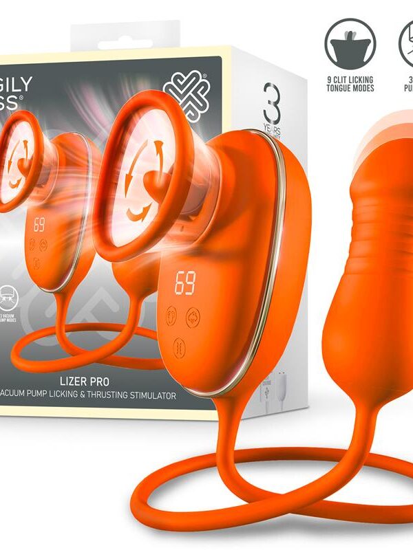 Lizer Pro Estimulador con Lengua Oscilante, Bomba de Vacio y Huevo con Thrusting