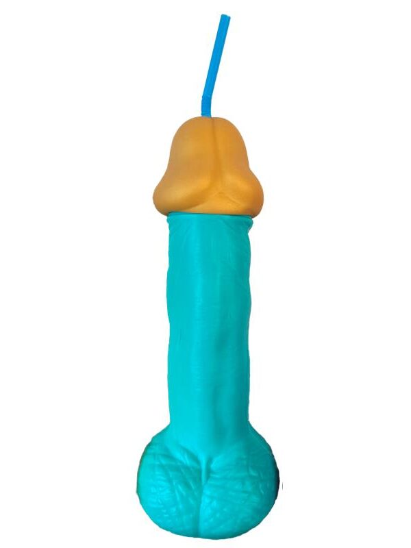 Vaso con Forma de Pene Azul 500 ml