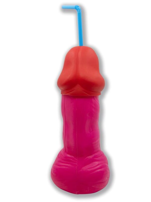 Vaso con Forma de Pene Plastico Fuscia 500 ml