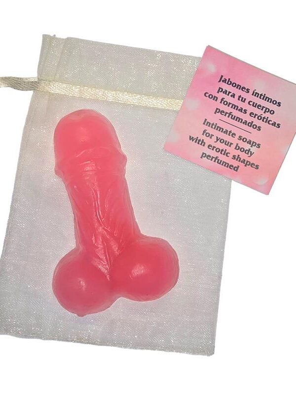 Jabón con Forma de Pene Rosa 25gr